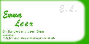 emma leer business card